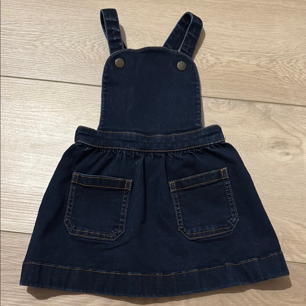 Toddler Denim Overall Skirt - Navy Jean